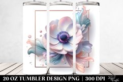 Abstract Glossy Anemone Clipart 20 Oz Tumbler Product Image 2