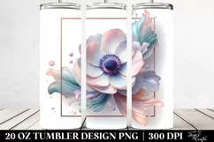 Abstract Glossy Anemone Clipart 20 Oz Tumbler Product Image 2
