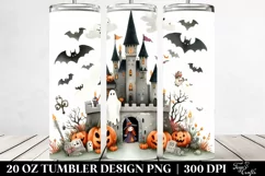 Simple Funny Halloween Castle 20 Oz Tumbler Product Image 2