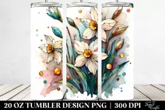 Abstract Pastel Wooden Small Stained Narcissus 20 Oz Product Image 2