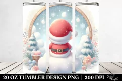 Santa View Behind Pastel Digital Painting | 20 oz Tumbler Product Image 2