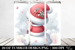 Cute Pastel Santa View from Behind | 20 Oz Tumbler Product Image 2
