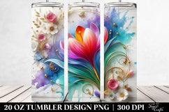 Colorful Wooden Crocus Tumbler Design Product Image 2