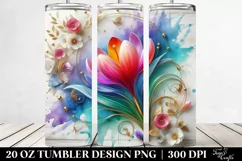 Colorful Wooden Crocus Tumbler Design Product Image 2