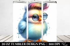 Cute Baby Chicken Playing with Cool Haircut 20 Oz Tumbler Product Image 2