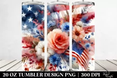Washed Watercolor Flowers | 20 oz Tumbler Product Image 2