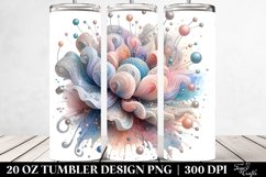 Abstract Pastel Shiny Anemone Tumbler Product Image 2