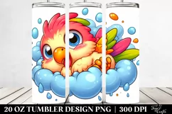 Cute Baby Cockatoo Napping, Transparent 20 Oz Tumbler Product Image 2