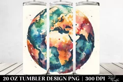 Simple Vintage Earth Watercolor | 20 Oz Tumbler Product Image 2