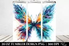Vibrant Butterfly Made of Ice 20 oz Tumbler Product Image 2