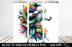 Vibrant Lamb Watercolor Frame. 20 Oz Tumbler Product Image 2