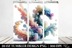 Abstract Snapdragon Watercolor 20 Oz Tumbler Product Image 2