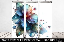 Abstract Glossy Impatiens Tumbler | 20 Oz Tumbler Product Image 2