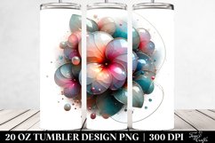 Abstract Glossy Impatiens Tumbler | 20 Oz Tumbler Product Image 2