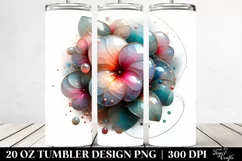 Abstract Glossy Impatiens Tumbler | 20 Oz Tumbler Product Image 2