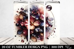 Glossy Impatiens with Metallic Insertions | 20 Oz Tumbler Product Image 2