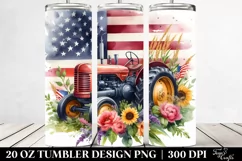 a Vintage Tractor Flowers | 20 oz Tumbler Product Image 2