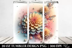 Abstract 3D Glossy Marigold Art | 20 Oz Tumbler Product Image 2