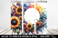 Colorful Abstract Horizontal Sunflower | 20 Oz Tumbler Product Image 2