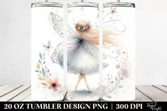 Washed Watercolor Whimsical Fairy Tumbler Product Image 2