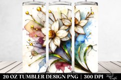 Abstract Wooden Stained Narcissus Tumbler | 20 Oz Tumbler Product Image 2
