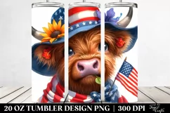 Highland Cow Portrait | 20 Oz Tumbler Product Image 2