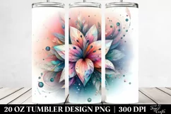 Abstract Vibrant Pastel Lily | 20 oz Tumbler Product Image 2