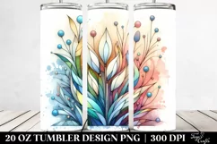 Abstract Wooden Snowdrop 20 Oz Tumbler Product Image 2