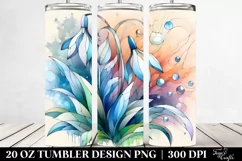 Abstract Wooden Snowdrop 20 Oz Tumbler Product Image 2