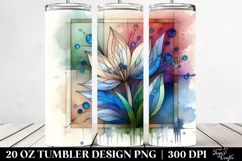 Abstract Wooden Snowdrop 20 Oz Tumbler Product Image 2