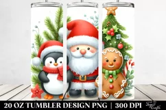 Santa with Penguin and Gingerbread,Transparent PNG Product Image 2