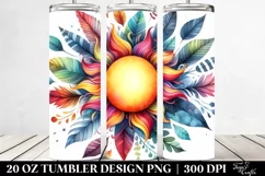 Colorful Sun Watercolor | 20 oz Tumbler Product Image 2