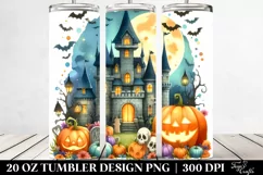 Funny Halloween Castle 20 Oz Tumbler Product Image 2