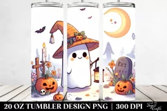 Simple Digital Painting Cute Ghost | 20 oz Tumbler Product Image 2