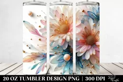 Abstract Shiny Gerbera Clipart 20 Oz Tumbler Product Image 2