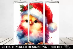 Colorful Chicken in Santa Hat 20 Oz Tumbler Product Image 2