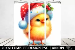 Cute Chicken with Santa Hat 20 Oz Tumbler Product Image 2