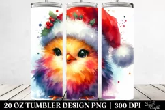 Cute Chicken with Santa Hat 20 Oz Tumbler Product Image 2