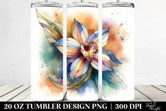 Stained Orchid Watercolor 20 Oz Tumbler Product Image 2