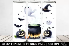 Simple Funny Halloween Cauldron 20 Oz Tumbler Product Image 2