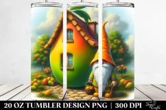 Digital Painting Pastel Gnome Turquoise | 20 Oz Tumbler Product Image 2