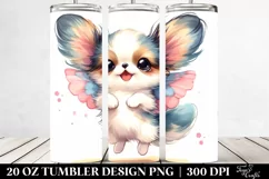Cute Watercolor Papillon | 20 oz Tumbler Product Image 2