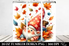 Gnome Autumn Leaves Tumbler Product Image 2