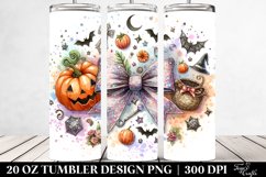 Washed Watercolor Style Halloween Image | 20 oz Tumbler Product Image 2
