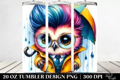 Cute Baby Owl Playing | 20 oz Tumbler Product Image 2