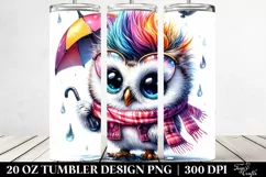 Cute Baby Owl Playing | 20 oz Tumbler Product Image 2