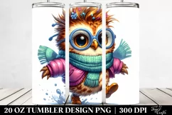 Cute Baby Owl Running | 20 oz Tumbler Product Image 2