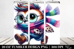 Cute Baby Owl Running | 20 oz Tumbler Product Image 2