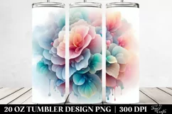 Abstract Begonia Watercolor 20 Oz Tumbler Product Image 2
