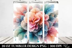 Abstract Begonia Watercolor 20 Oz Tumbler Product Image 2